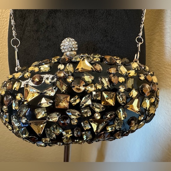 . Evening Clutch Bag With Crystals - Picture 2 of 5